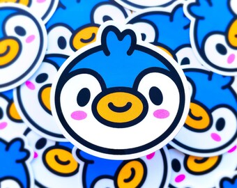 Penguitt Sticker, Blue Penguin, Cute Animal Sticker, Pengu