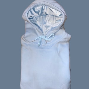 Sew Rooted - Light Blue Unisex Satin Lined Hoodie Sizes S-5XL