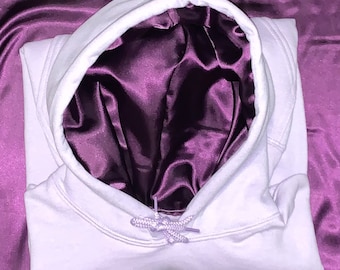 NEW!!!! Sew Rooted- Lite Lilac 2-Toned Unisex Satin Lined Hoodie