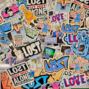 Pacchetto di campioni di adesivi graffiti. Colori, design e materiali misti. Colleziona o scambia gli adesivi graffiti originali venduti solo al prezzo di spedizione