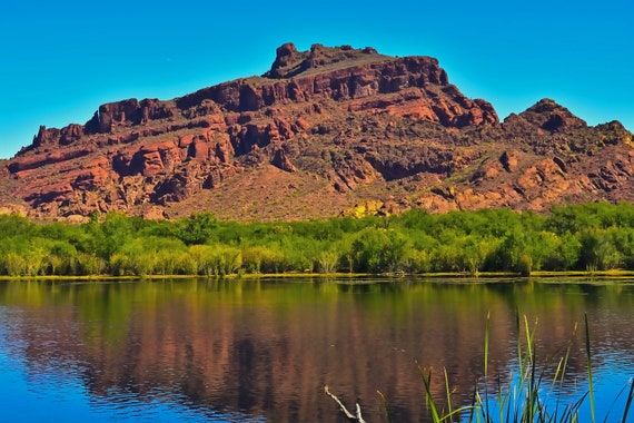 Sacred Red Mountain Along the Lower Salt River - Etsy