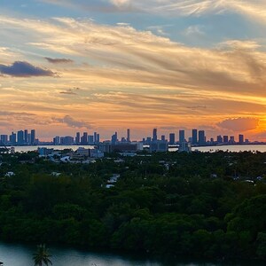 Miami Skyline Sunset