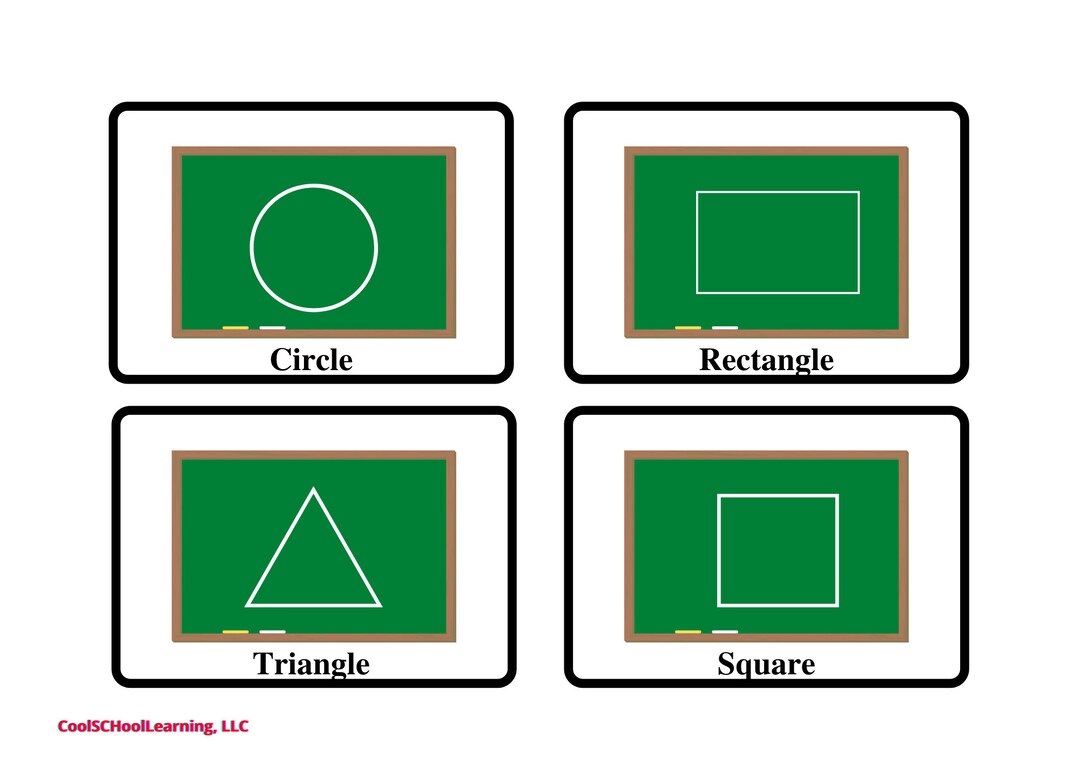 Shape Flashcards Learning Shapes Flashcards Print Etsy