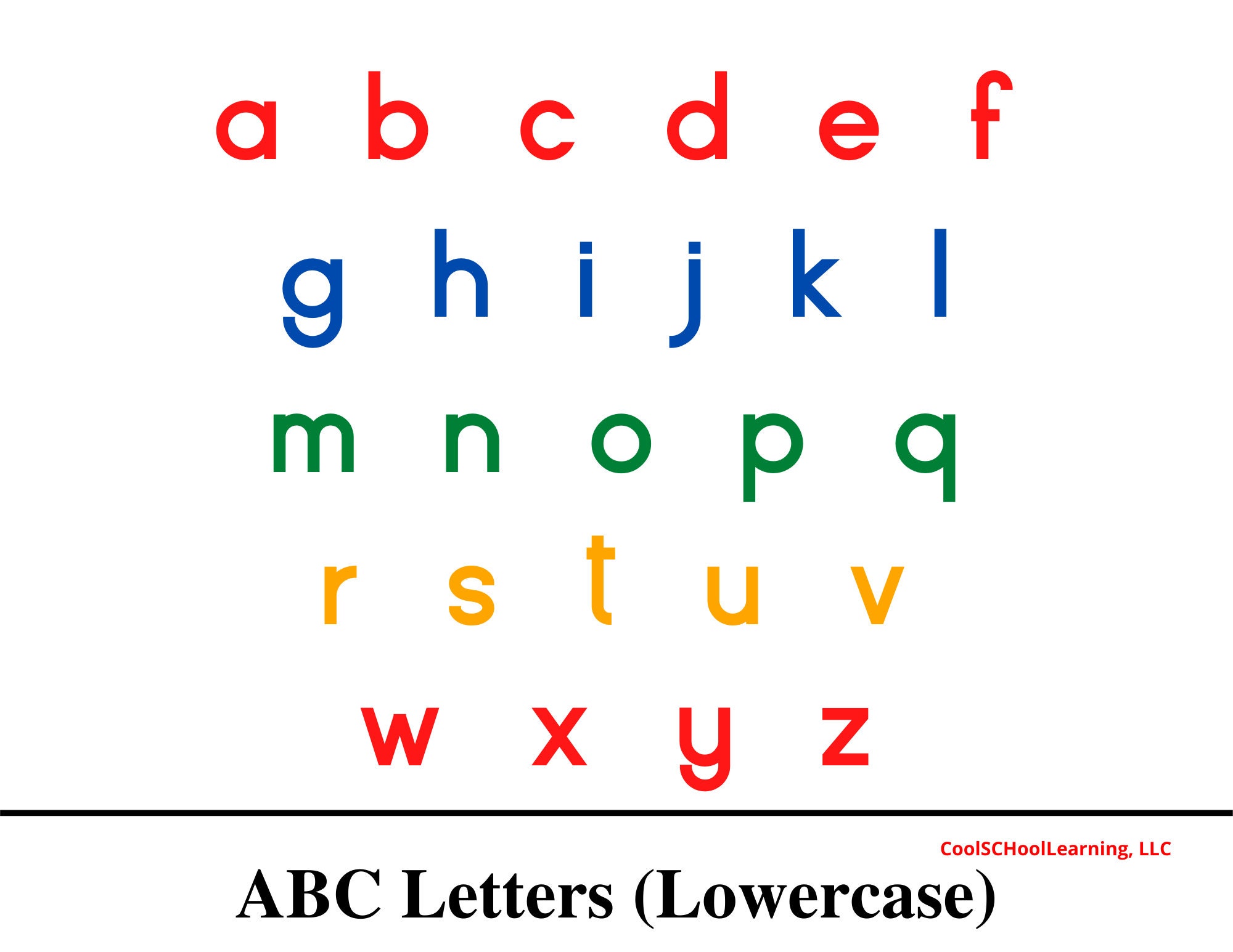 ABC Poster Printable, ABC Print, Rainbow Alphabet, Kids Room Decor ...