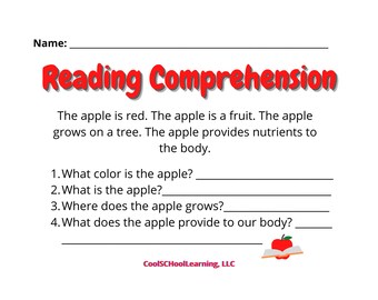 Reading Comprehension Printables for Early Learners | Preschool, Kindergarten & 1st Grade | Early Literacy Activities