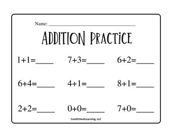 Rekenwerkbladen kleuterschool, oefenen optellen en aftrekken (pdf)