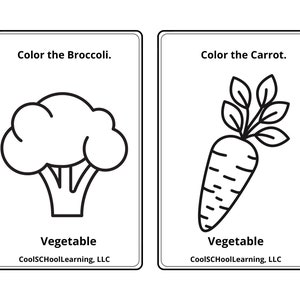 Vegetable Coloring Pages, Kids Coloring Sheets, Veggie Print, PreK Worksheets, Educational Printables for Kids
