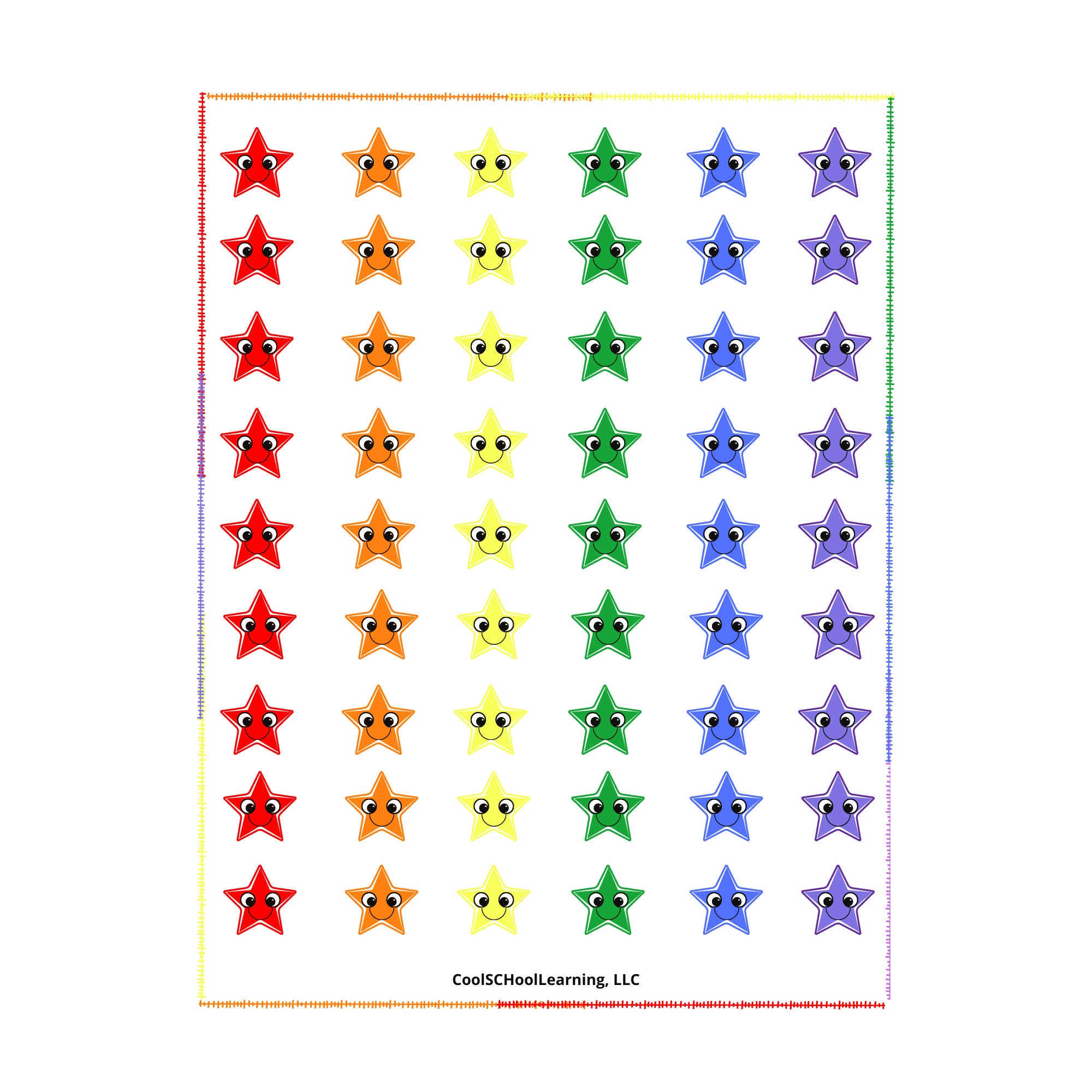 Rainbow Sticker Pack, Sticker Printable, Star Sticker Sheet, Stickers  Sheet, Sticker Sheet Kids 