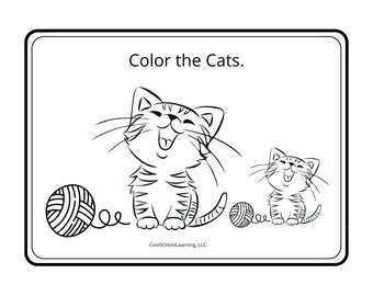 Animal Coloring Pages for Kids, PreK Kindergarten Worksheets (PDF Pattern)