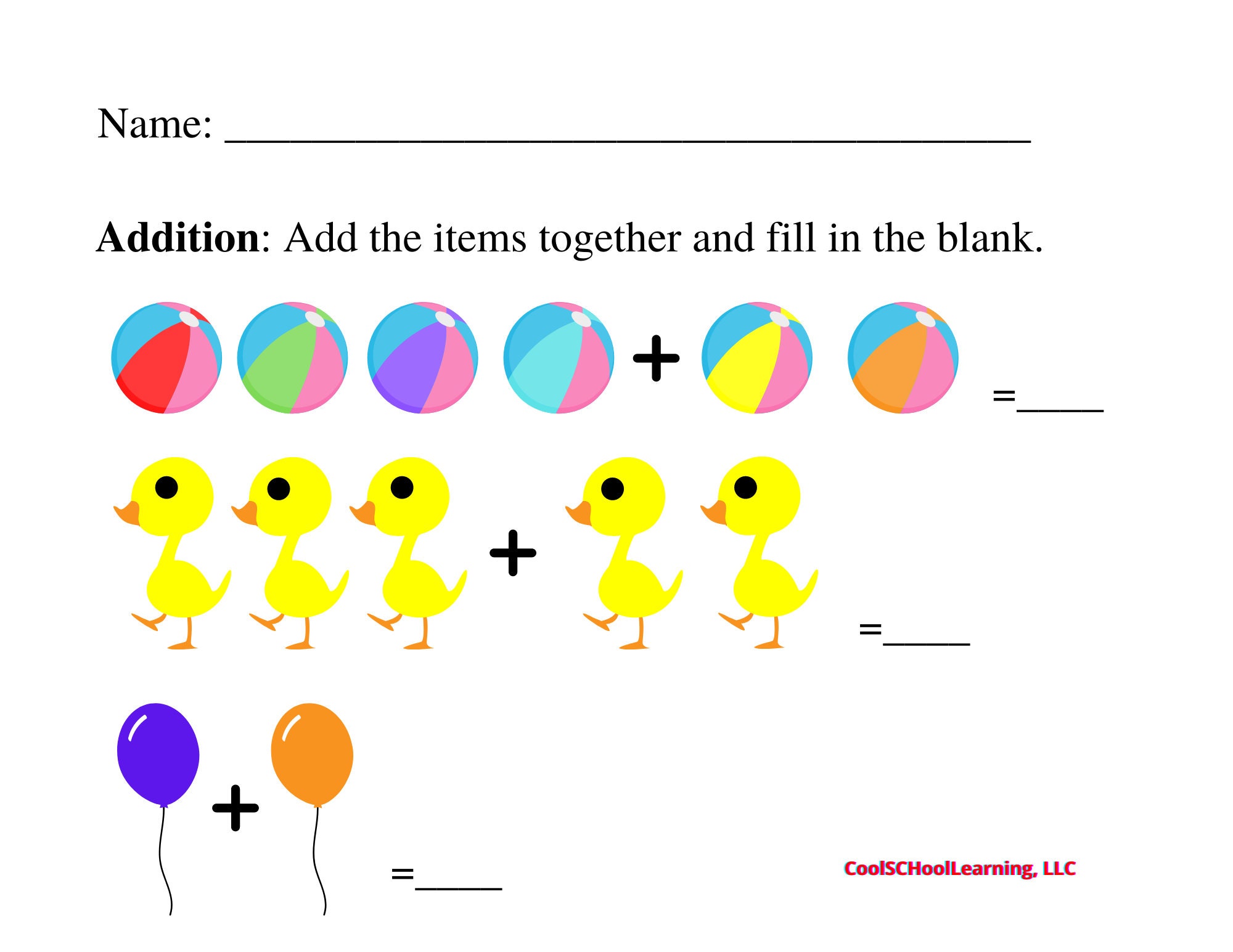 addition worksheets for kids math practice preschool math etsy india