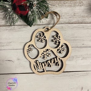 Dog Paws Ornament, Fur Baby Ornament, Dog Ornament, Pet Ornament, Memorial Ornament, Gift Idea For Christmas 2021, Gift For Dog Lovers