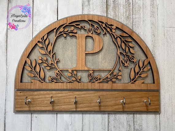 Personalized Wood Wall Mount Key Holder Key Holder Wedding Gift Customize Key Hook Wall Key Hanger Housewarming Gifts Etsy