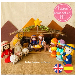 Nativity (manger) amigurumi | Crochet pattern (ESP-ENG)