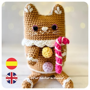 Gingerbread cat - amigurumi pattern | ESP - ENG