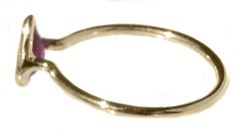 Ruby Anillo apilable minimalista imagen 3