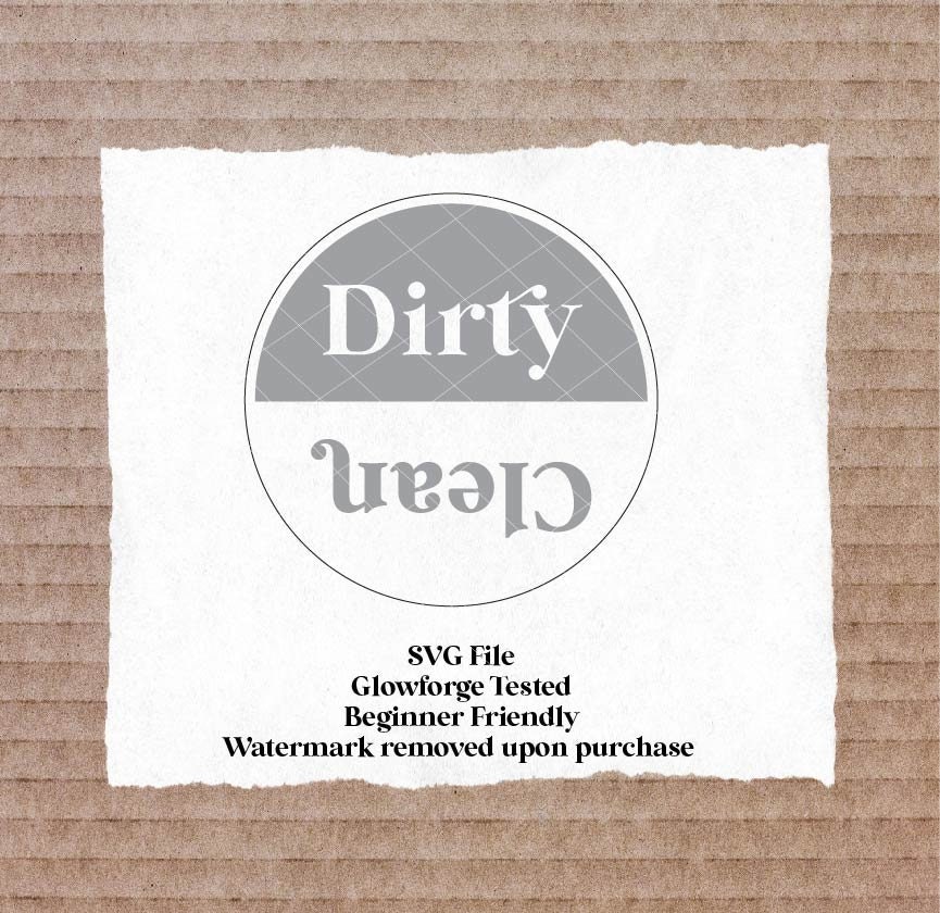 CLEAN DIRTY DISHWASHER Svg File Laser Ready Cut File Etsy