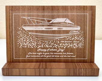 Personalized Acrylic Wood Photo Plaque | Engraved Picture Frame Gift | Custom Desk Display Keepsake