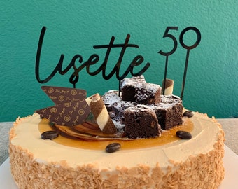 Modern Acrylic Birthday Cake Topper | Personalized Name Number Decoration | Stylish Party Dessert Decor