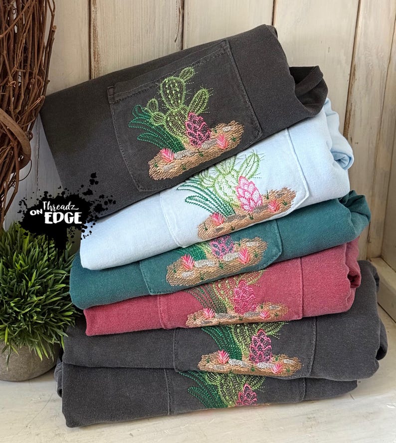 Cactus Pocket Tee - Etsy