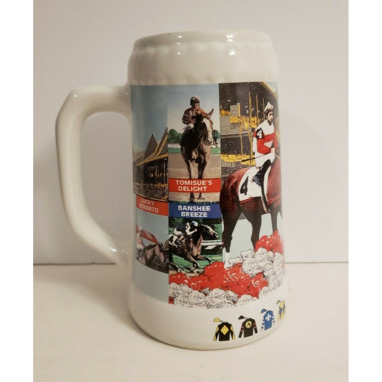 Horse Race Beer Stein Limited Edition 1998 Winners Saratoga Etsy
