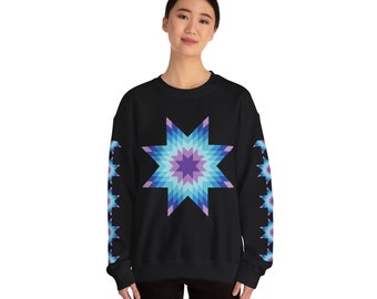 Miinaande Anang - Purple Star - Unisex Heavy Blend™ Crewneck Sweatshirt by Niibidoon, Size Small - 5X