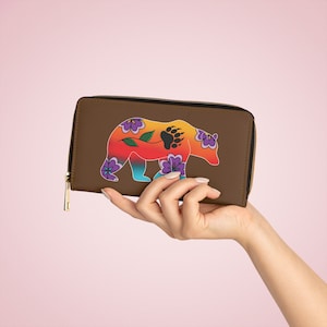 Makwa Sunset - Cartera con cremallera de Niibidoon, talla única