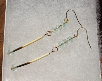 Beaded Quill Drops | Beaded Earrings | Ojibwe Earrings | Native American Earrings | Native Jewelry | Ojibwe Jewelry | Native Made Earrings