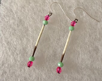 Beaded Quill Drops | Beaded Earrings | Ojibwe Earrings | Native American Earrings | Native Jewelry | Ojibwe Jewelry | Native Made Earrings