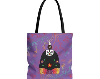 Agwazhaan Waabigwan - Flower Shawl - Tote Bag (AOP) by Niibidoon, Two Sizes