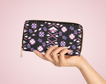 Pink Turtle - Zipper Wallet by Niibidoon, One Size