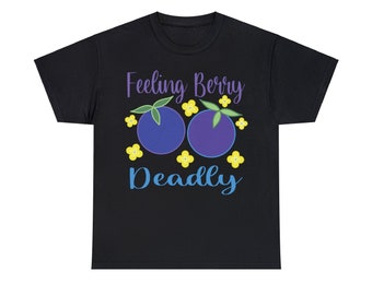 Copy of Feeling Berry Deadly Blueberry Unisex Heavy Cotton Tee Gildan by Niibidoon, Small - 5X