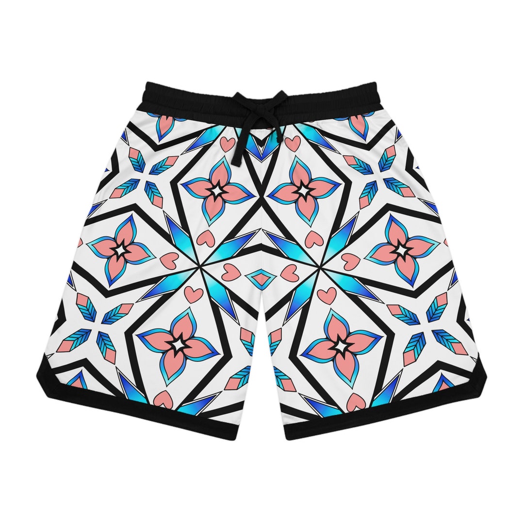 Ojibwe Floral Native Print Basketball Rib Shorts AOP by - Etsy