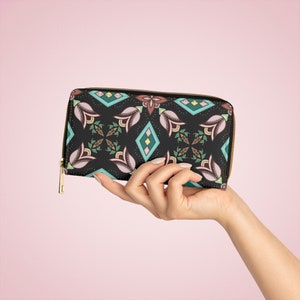 Dotted Floral - Cartera con cremallera de Niibidoon, talla única