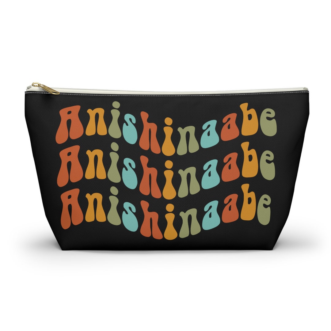 Anishinaabe Cosmetic Bag Accessory Pouch W Tbottom by Niibidoon Native