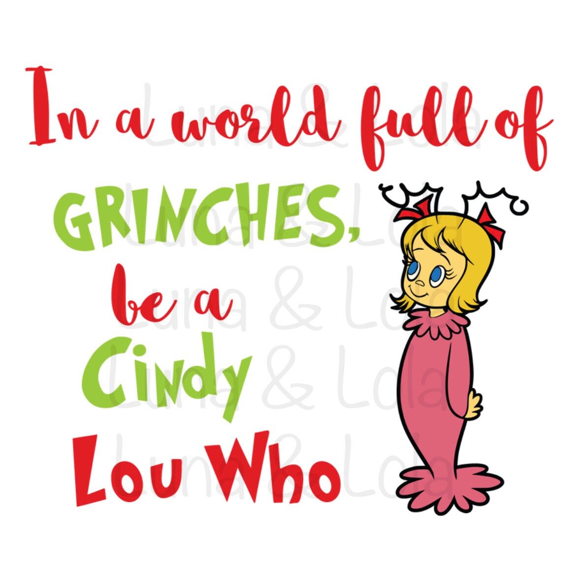 Cindy Lou Who PNG - Etsy