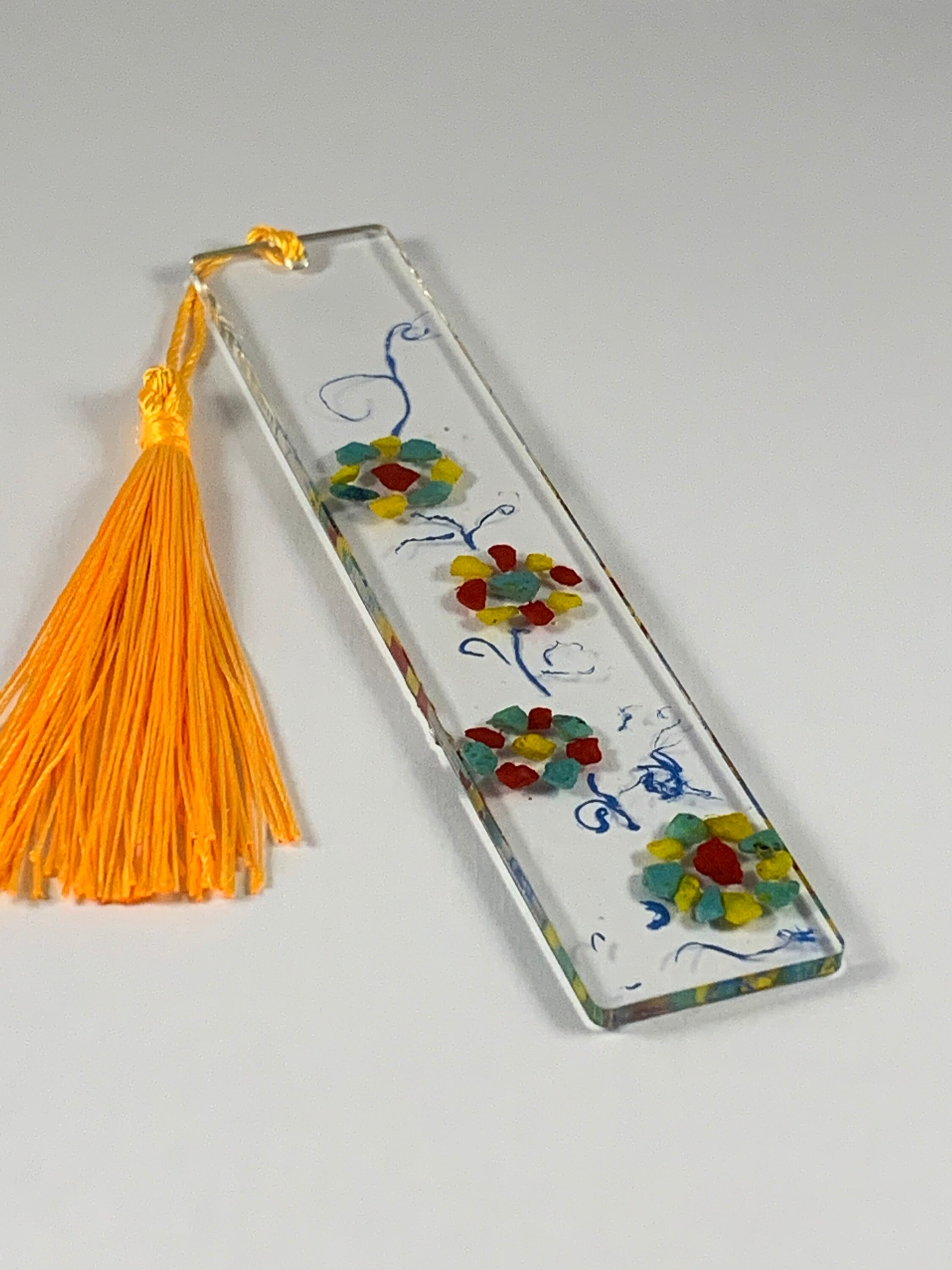 Resin Bookmark Unique Resin Floral Bookmark Book Etsy UK