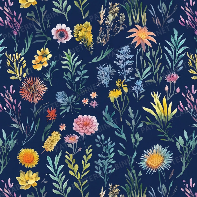 Floral Seamless Pattern Bundle • Floral Digital Paper • JPG Digital ...