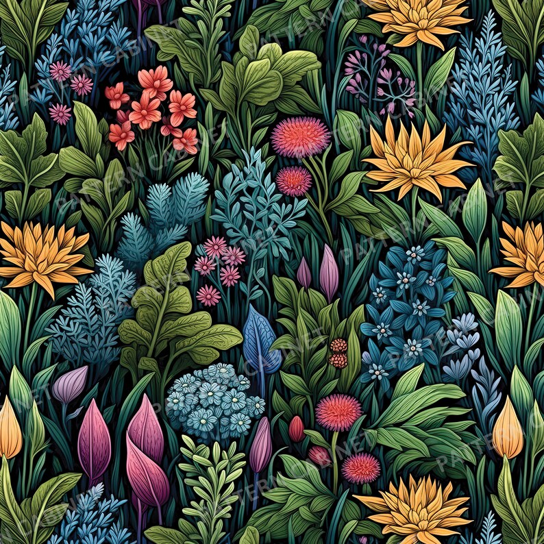 Floral Seamless Pattern Bundle • Floral Digital Paper • JPG Digital ...