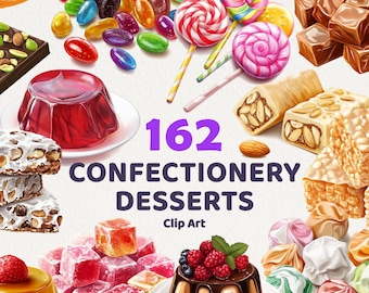 162 Confectionery deserts Clipart, Candy PNG art for commercial use, Bonbons, Lollipops, Chocolate, Jellybeans, No license, Transparent PNG