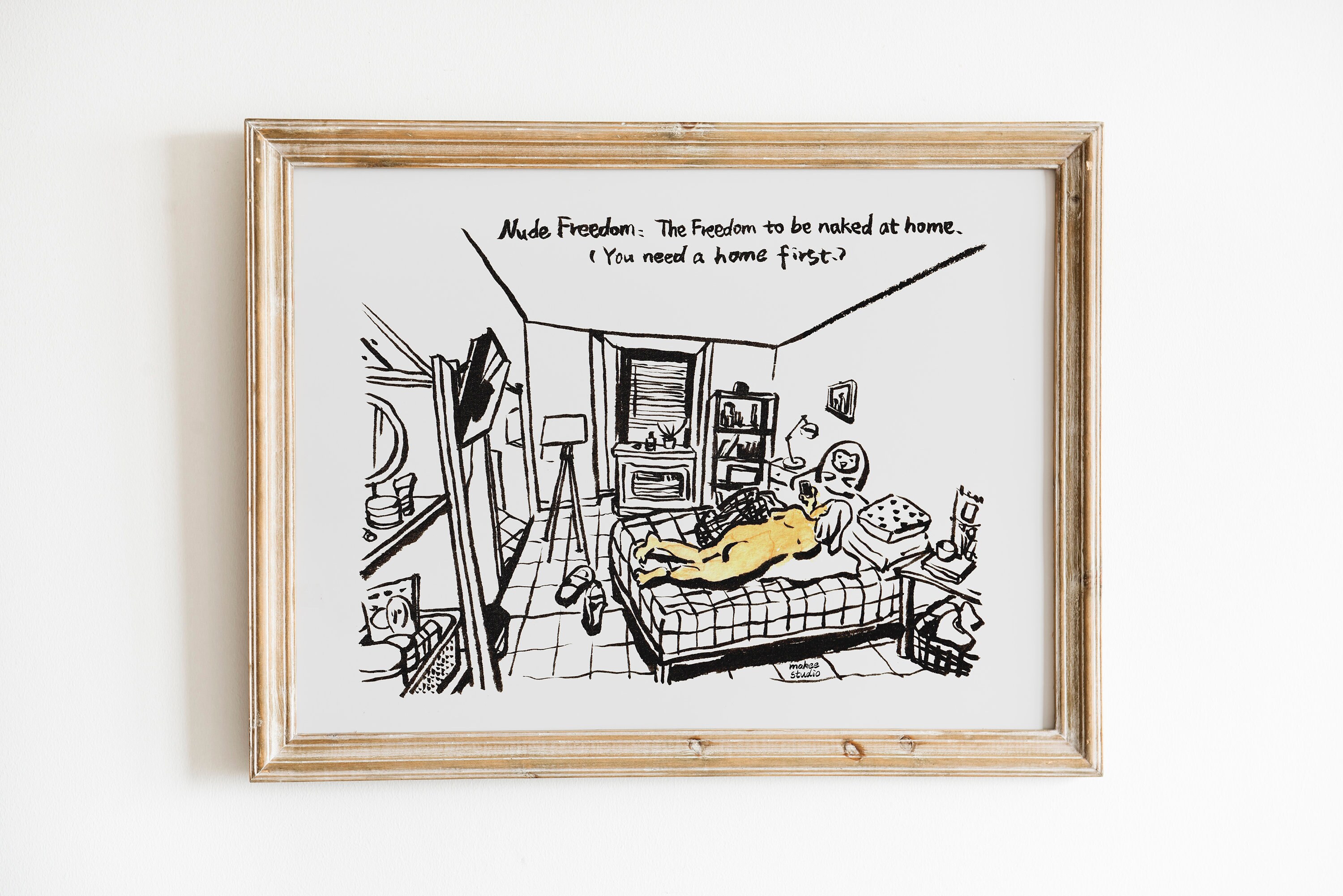 Nude Freedom Print, Nude Woman at Bed Painting, Watercolor Print, Stay at  Home Art, Home Decor, Nude Art Print, Wall Decor, 8.5x11 - Etsy