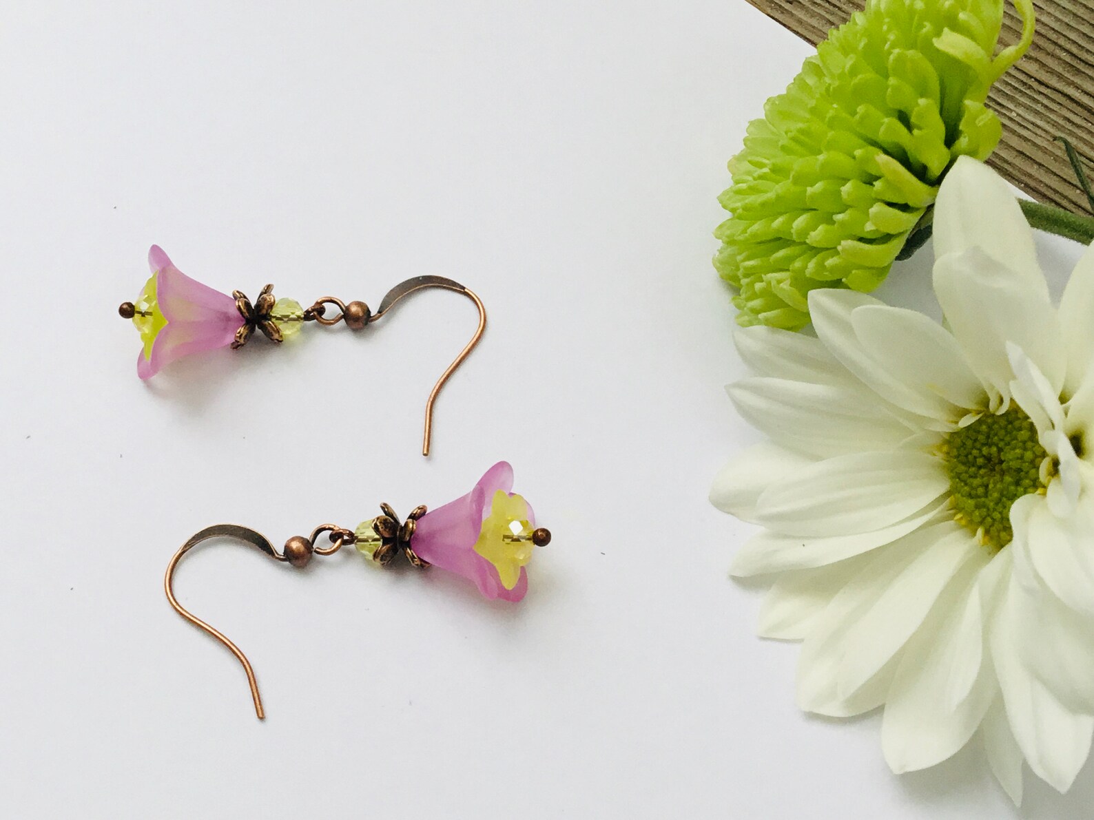 Pendientes de flores lúcidas / pendientes de primavera / Etsy España Pendientes de flores lúcidas / pendientes de primavera / Etsy España