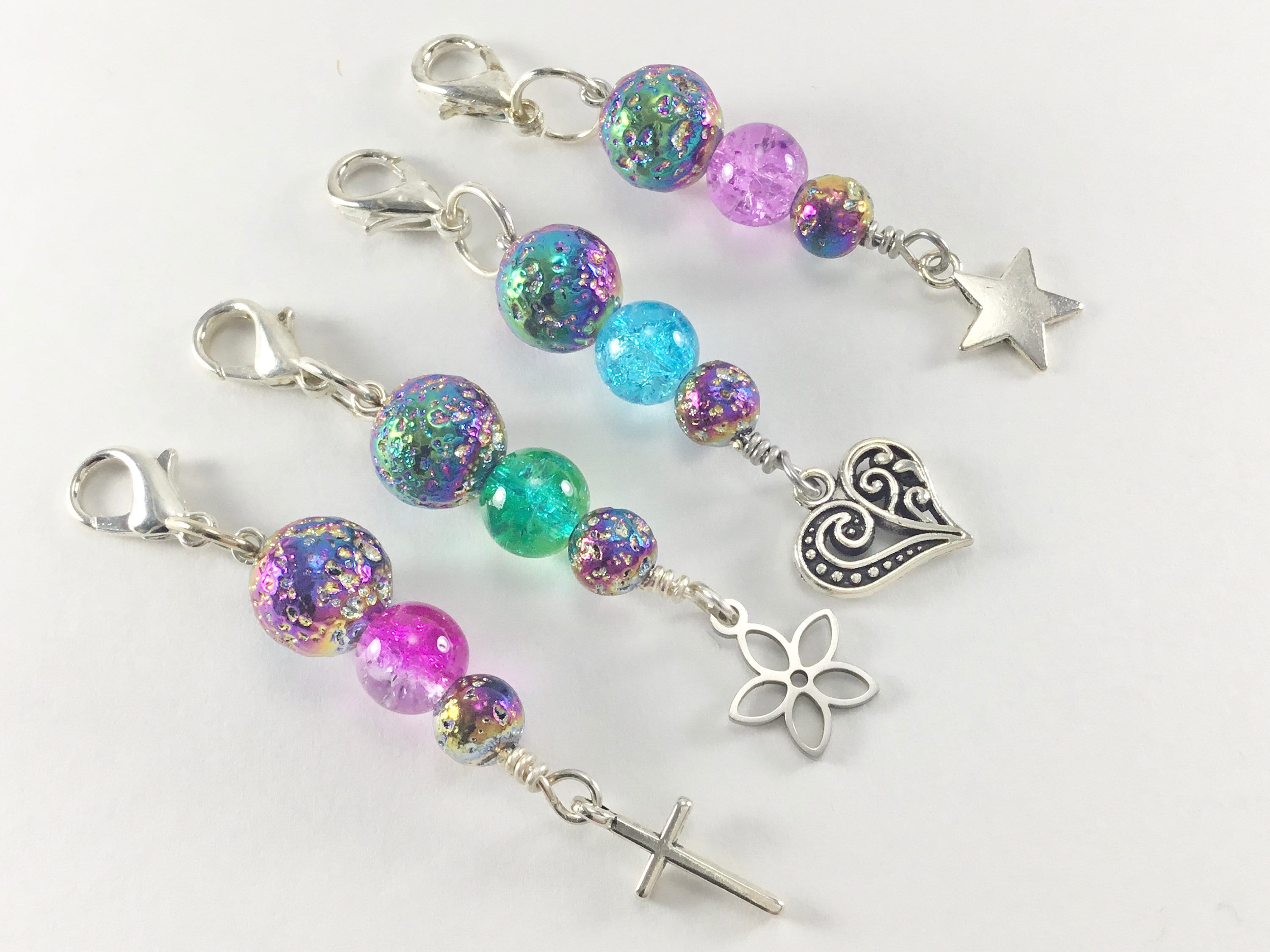 Zipper Pull / Zipper Charms / Lava Beaded Charm Zipper Charm / Gift for