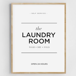 Modern Laundry Room Typography Art Print (Digital Download)
