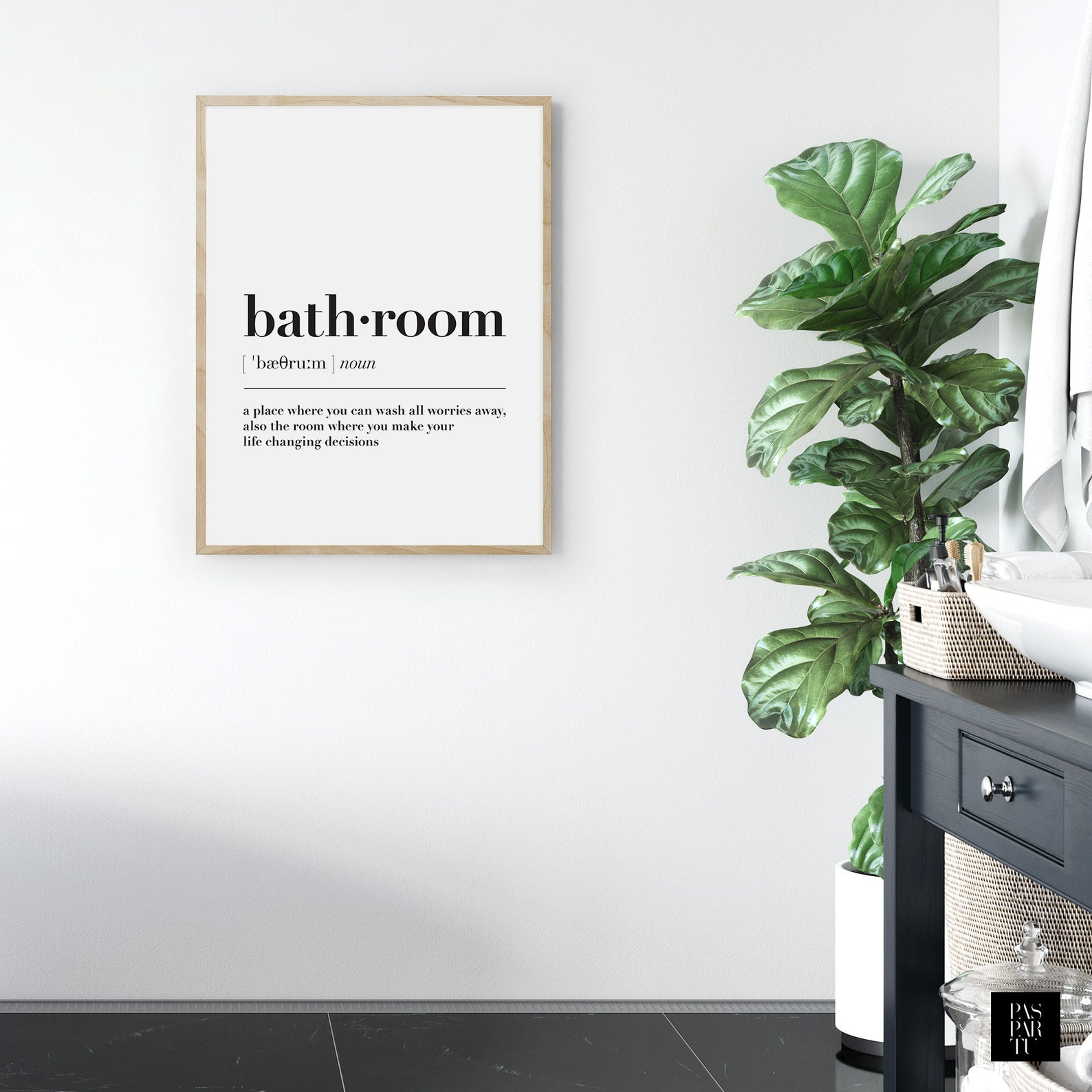 Bathroom Definition Wall Art Print Bathroom Printable Bathroom - Etsy