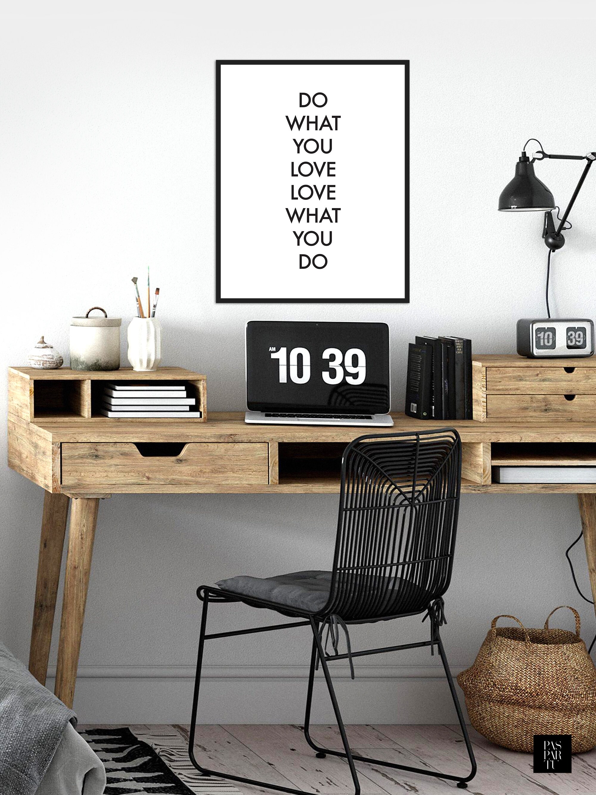 Do What You Love Print Home Office Wall Art Decor Typography Etsy
