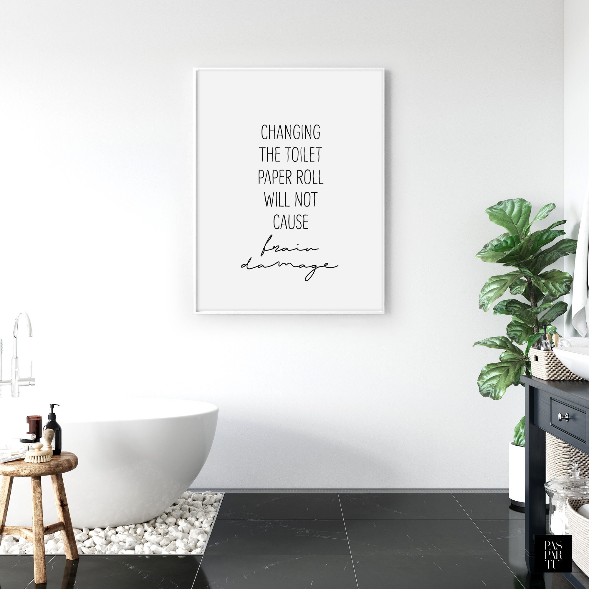 Funny Bathroom Wall Art Bathroom Wall Decor Funny Bathroom | Etsy