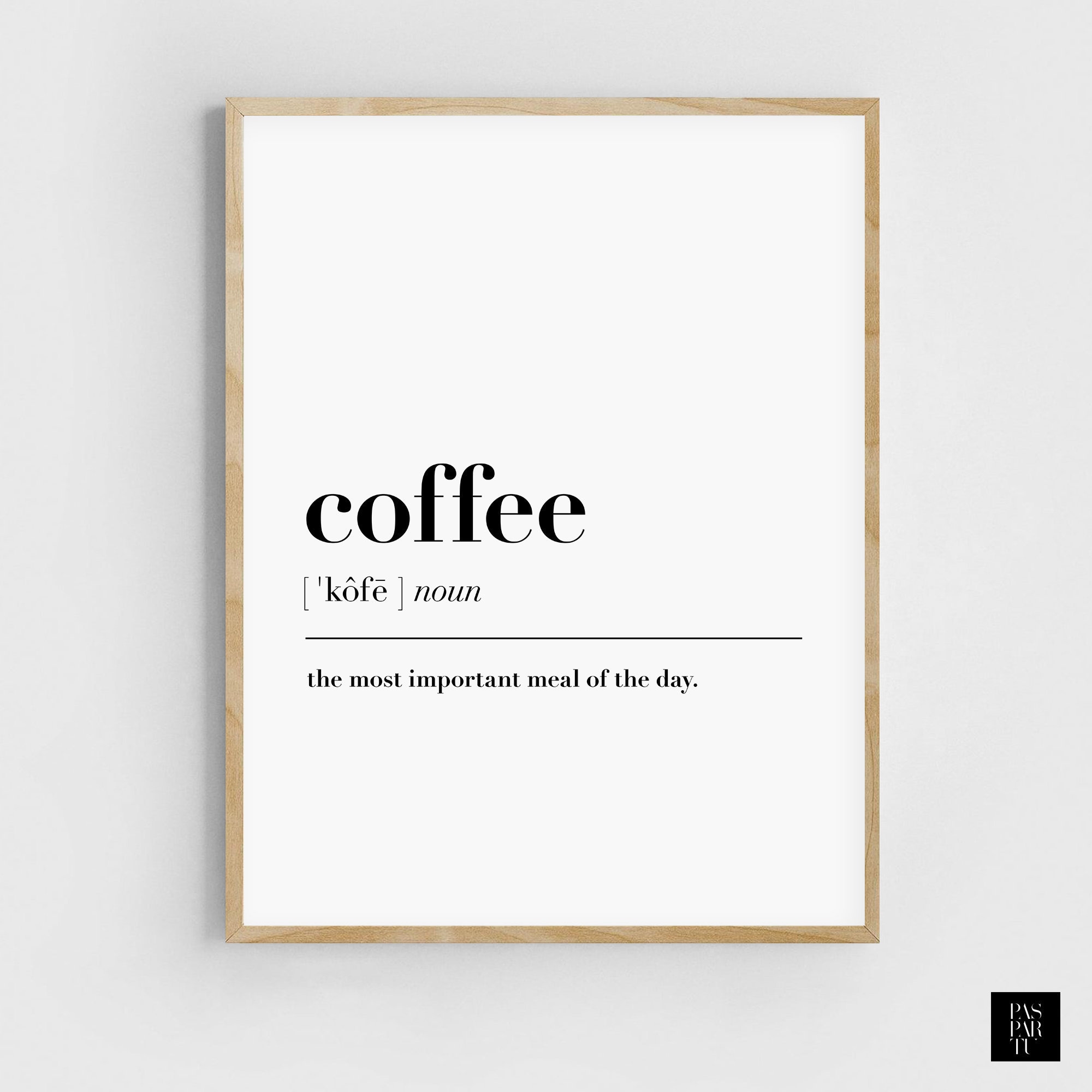 Coffee Definition Coffee Dictionary Art Coffee Funny Kitchen Etsy