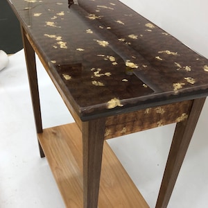 Black walnut side table