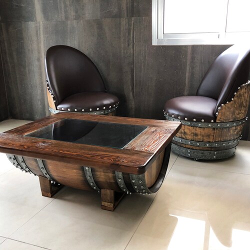 Wine Barrel Coffee Table Etsy