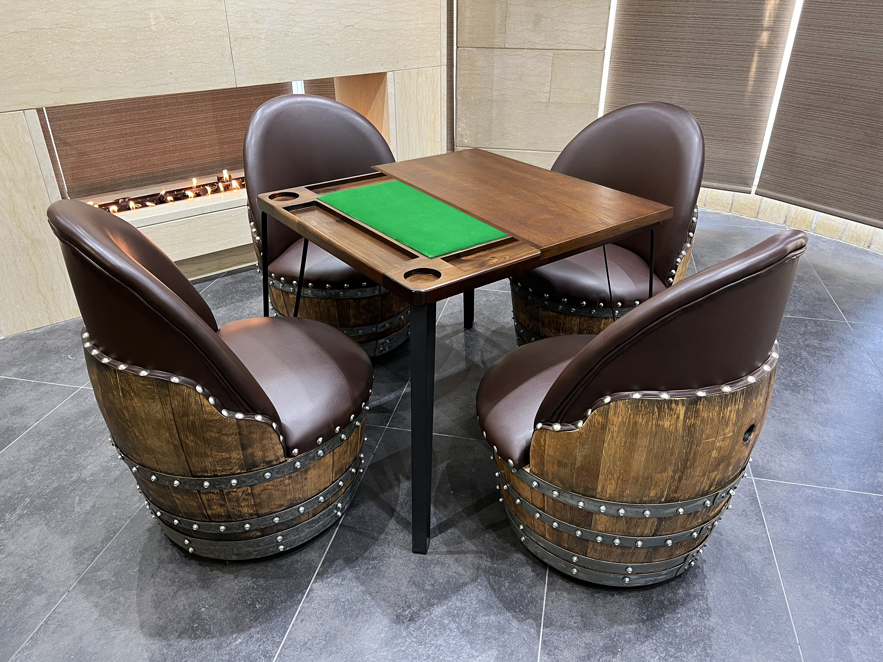 Wine Barrel Dining Room Table